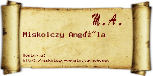 Miskolczy Angéla névjegykártya